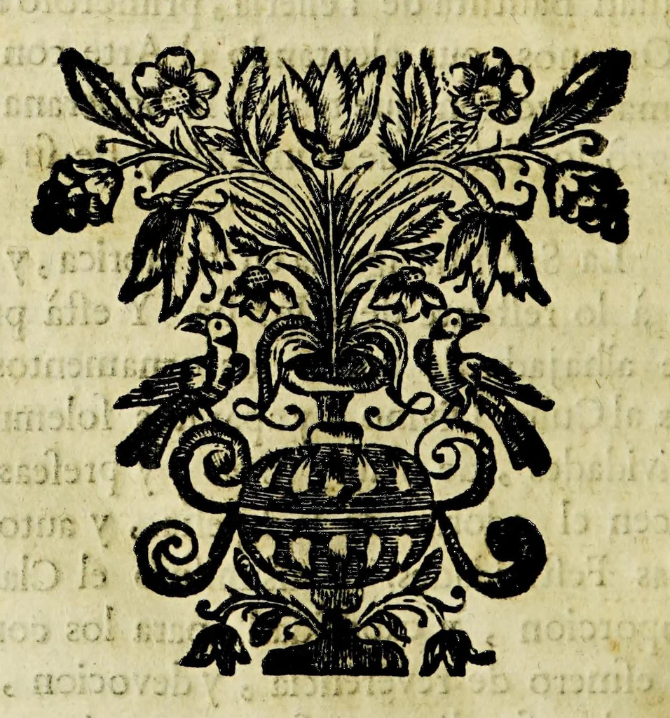 An illustration from Paranynfo celeste : historia de la mystica zarza, milagrosa imagen, y prodigioso santuario de Aranzazu, de religiosos observantes de nuetro [sic] serafico padre San Francisco en la provincia de Guipuzcoa, de la region de Cantabria,, 1690, leaf 154