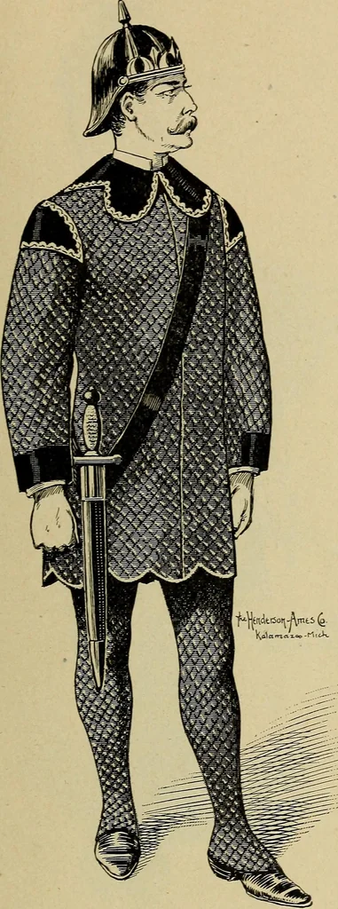 An illustration from Paraphernalia and supplies for subordinate lodges of the Knights of Pythias, in strict accordance with ritualistic requirements .., 1894, leaf 58