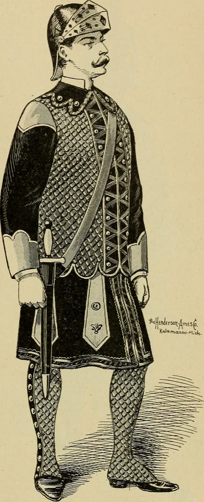 An illustration from Paraphernalia and supplies for subordinate lodges of the Knights of Pythias, in strict accordance with ritualistic requirements .., 1894, leaf 58