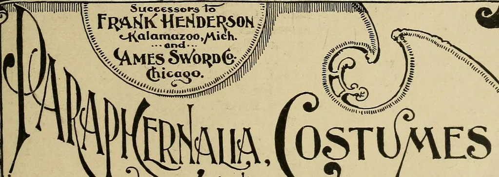 An illustration from Paraphernalia and supplies for subordinate lodges of the Knights of Pythias, in strict accordance with ritualistic requirements .., 1894, leaf 6