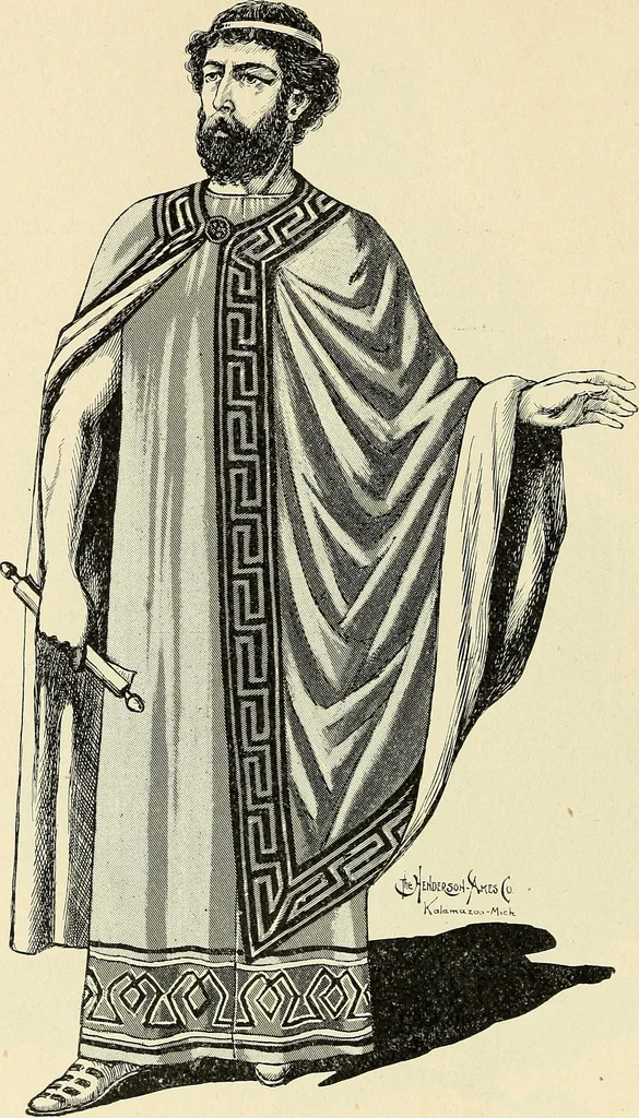 An illustration from Paraphernalia and supplies for subordinate lodges of the Knights of Pythias, in strict accordance with ritualistic requirements .., 1894, leaf 75
