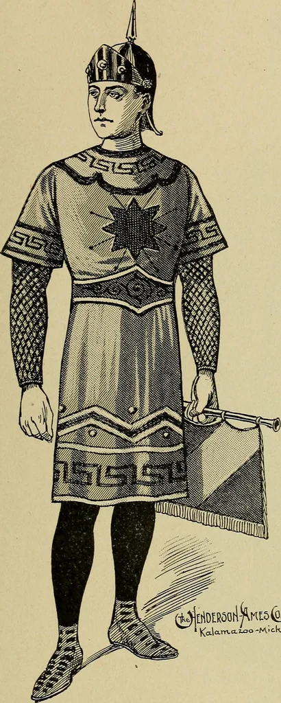 An illustration from Paraphernalia and supplies for subordinate lodges of the Knights of Pythias, in strict accordance with ritualistic requirements .., 1894, leaf 78