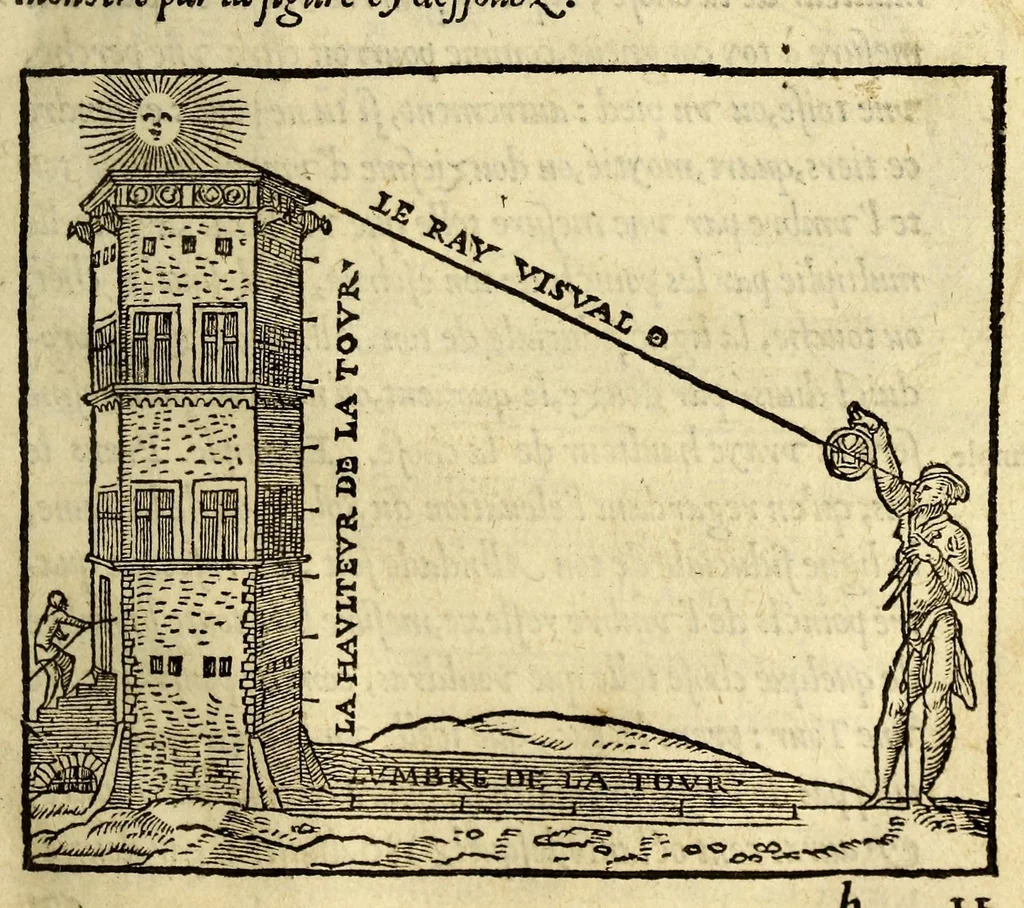 An illustration from Paraphrase de l'astrolabe, : contenant les principes de geometrie. La sphere. L'astrolabe, ou, declaration des choses celestes. Le miroir du monde, ou, exposition des parties de la terre, 1546, leaf 133