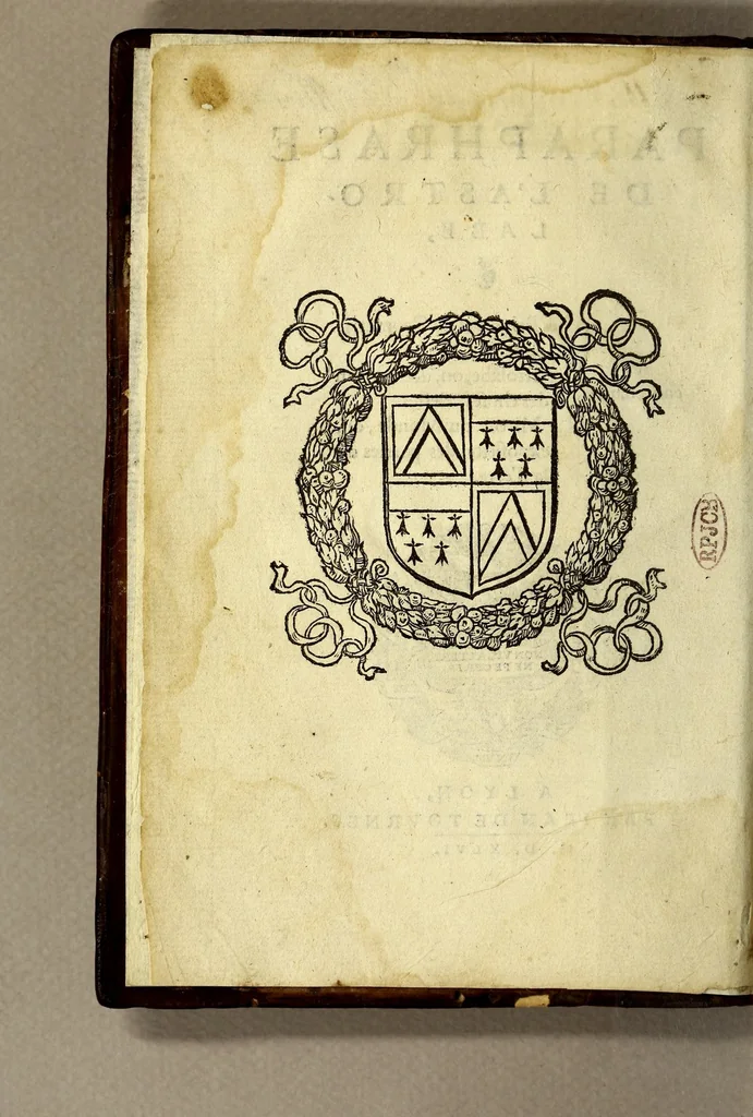 An illustration from Paraphrase de l'astrolabe, : contenant les principes de geometrie. La sphere. L'astrolabe, ou, declaration des choses celestes. Le miroir du monde, ou, exposition des parties de la terre, 1546, leaf 6