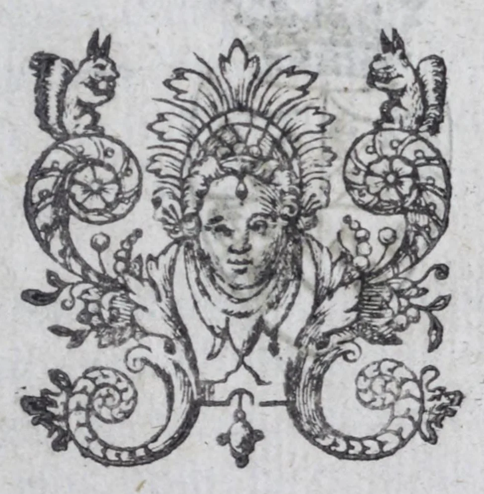 An illustration from Parasitaster, or, The fawne : as it hath been diuers times presented at the Blacke Friars, by the Children of the Queenes Maiesties Reuels, and since at Powles, 1606, leaf 5