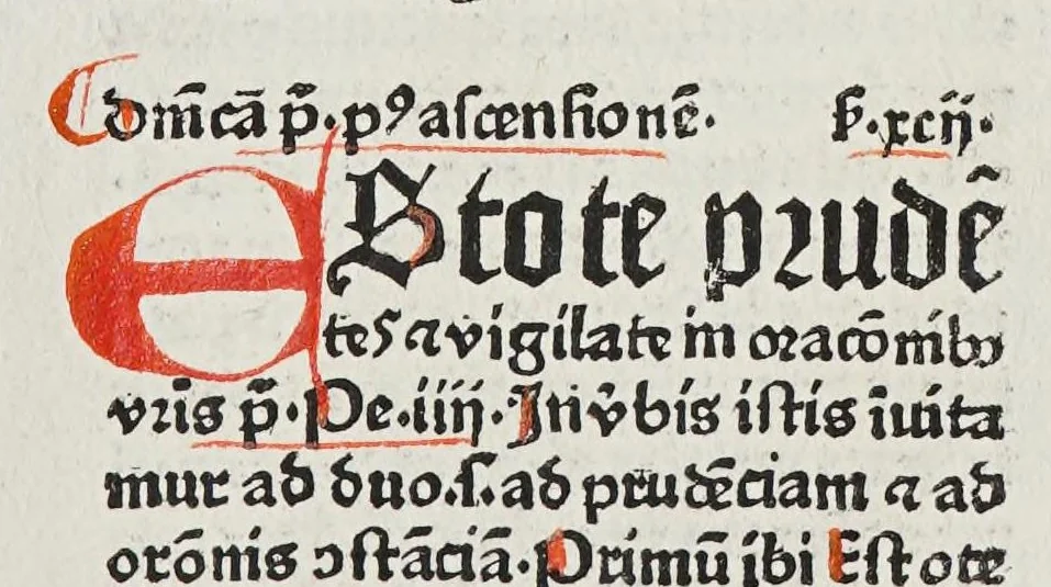 An illustration from Paratus de temp[or]e [con]tine[n]s eua[n]gelio[rum] de tem[por]e expo[sitio]nes: necnon de tem[por]e epistola[rum] sermo[n]es elaboraru[m] opus correctissimu[s] incipit feliciter., leaf 241