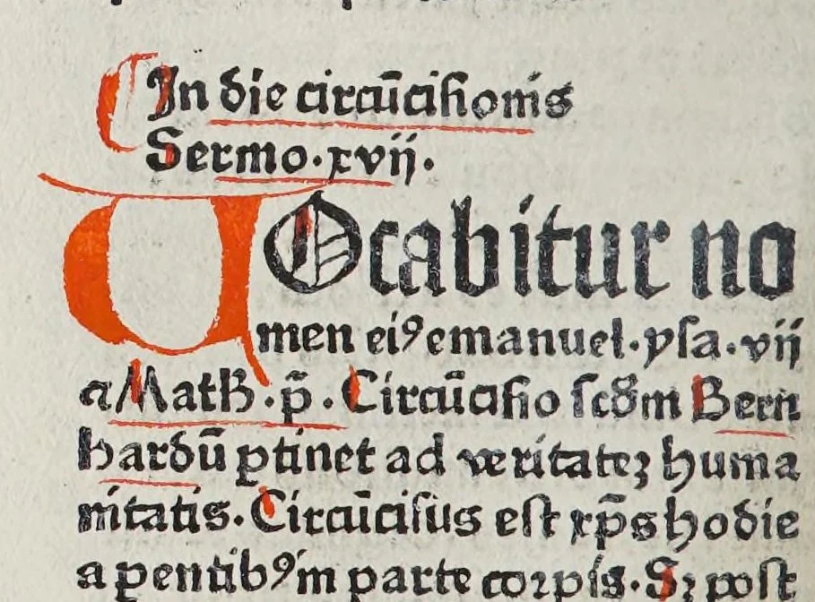 An illustration from Paratus de temp[or]e [con]tine[n]s eua[n]gelio[rum] de tem[por]e expo[sitio]nes: necnon de tem[por]e epistola[rum] sermo[n]es elaboraru[m] opus correctissimu[s] incipit feliciter., leaf 458