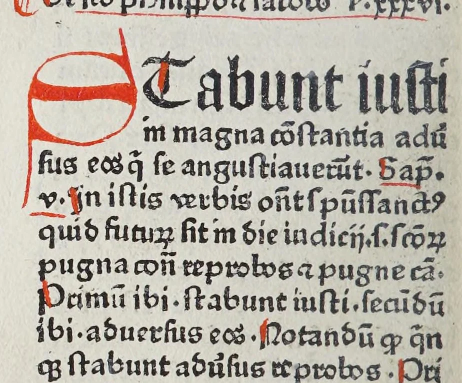 An illustration from Paratus de temp[or]e [con]tine[n]s eua[n]gelio[rum] de tem[por]e expo[sitio]nes: necnon de tem[por]e epistola[rum] sermo[n]es elaboraru[m] opus correctissimu[s] incipit feliciter., leaf 506