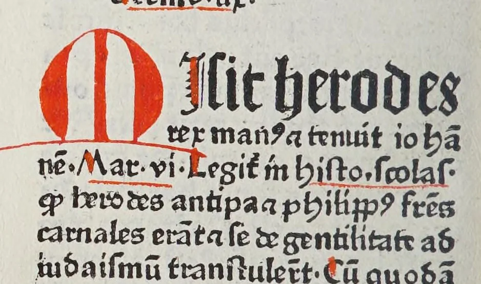 An illustration from Paratus de temp[or]e [con]tine[n]s eua[n]gelio[rum] de tem[por]e expo[sitio]nes: necnon de tem[por]e epistola[rum] sermo[n]es elaboraru[m] opus correctissimu[s] incipit feliciter., leaf 572