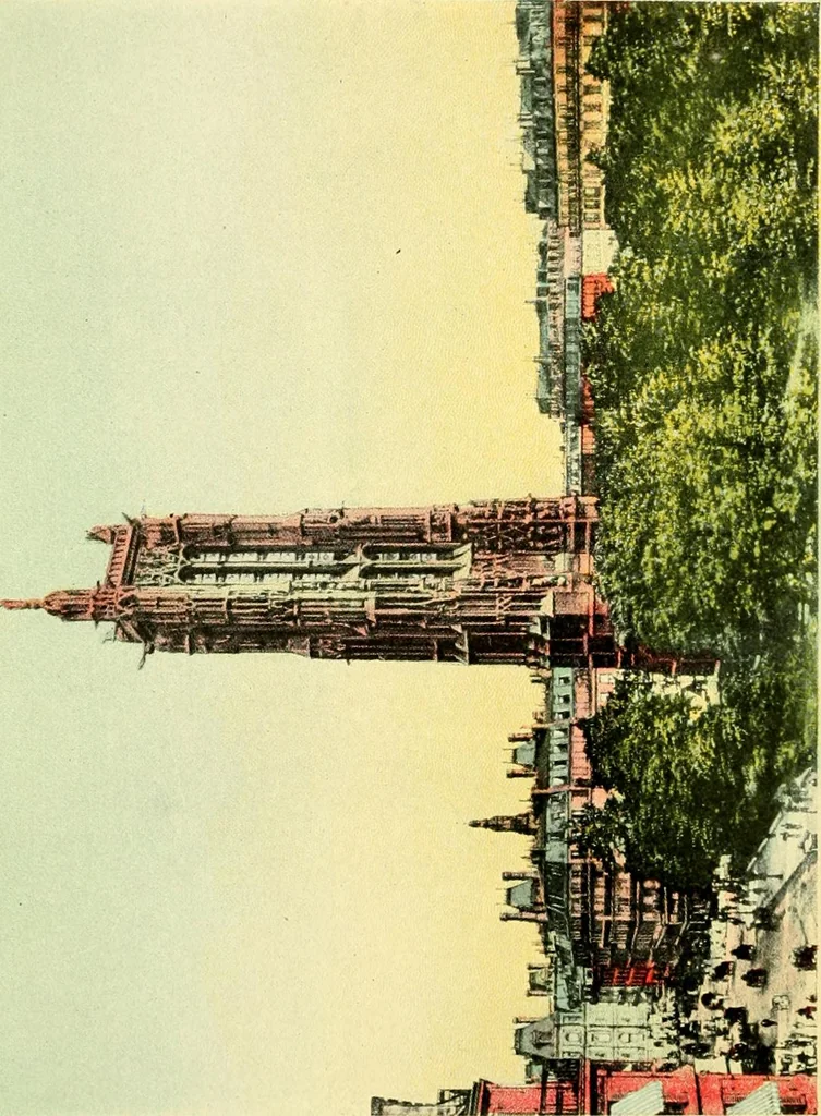An illustration from Paris the beautiful, 1908, leaf 9