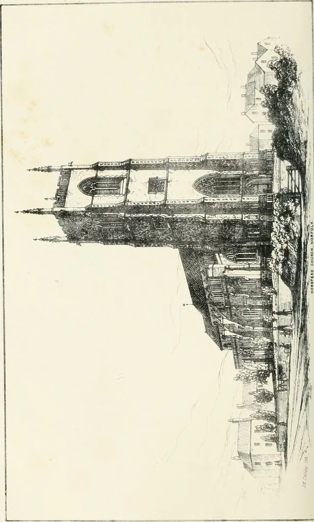 An illustration from Parish churches; being perspective views of English ecclesiastical structures: accompanied by plans drawn to a uniform scale, and letter-press descriptions, 1851, leaf 127