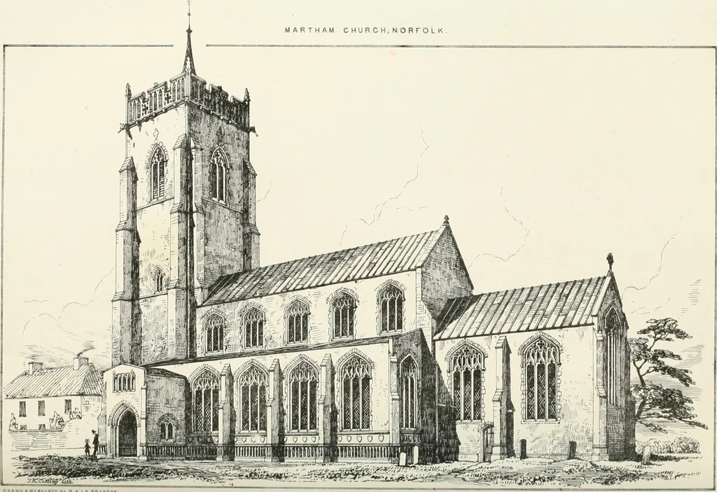An illustration from Parish churches; being perspective views of English ecclesiastical structures: accompanied by plans drawn to a uniform scale, and letter-press descriptions, 1851, leaf 143