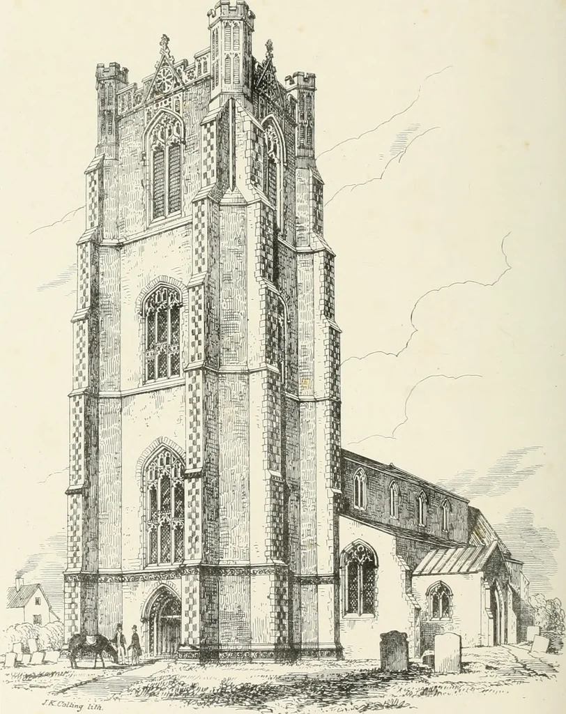 An illustration from Parish churches; being perspective views of English ecclesiastical structures: accompanied by plans drawn to a uniform scale, and letter-press descriptions, 1851, leaf 157