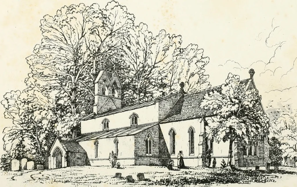 An illustration from Parish churches; being perspective views of English ecclesiastical structures: accompanied by plans drawn to a uniform scale, and letter-press descriptions, 1851, leaf 17