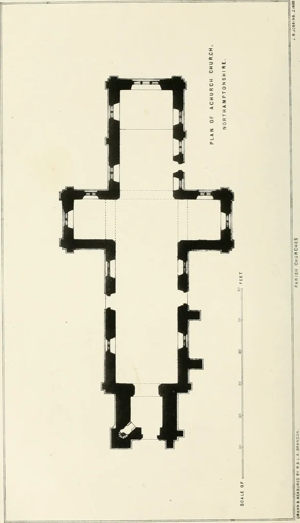 An illustration from Parish churches; being perspective views of English ecclesiastical structures: accompanied by plans drawn to a uniform scale, and letter-press descriptions, 1851, leaf 195