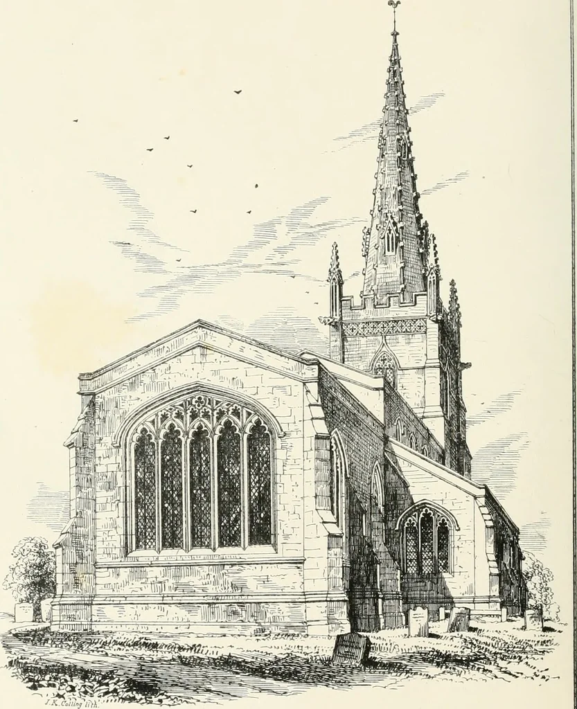 An illustration from Parish churches; being perspective views of English ecclesiastical structures: accompanied by plans drawn to a uniform scale, and letter-press descriptions, 1851, leaf 225