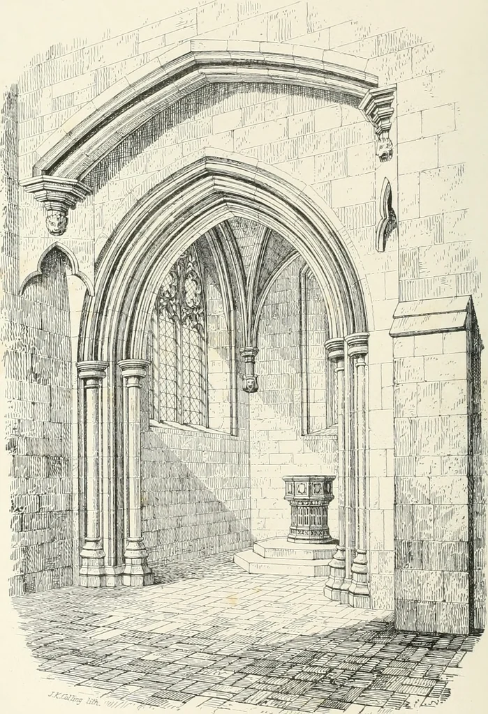 An illustration from Parish churches; being perspective views of English ecclesiastical structures: accompanied by plans drawn to a uniform scale, and letter-press descriptions, 1851, leaf 37