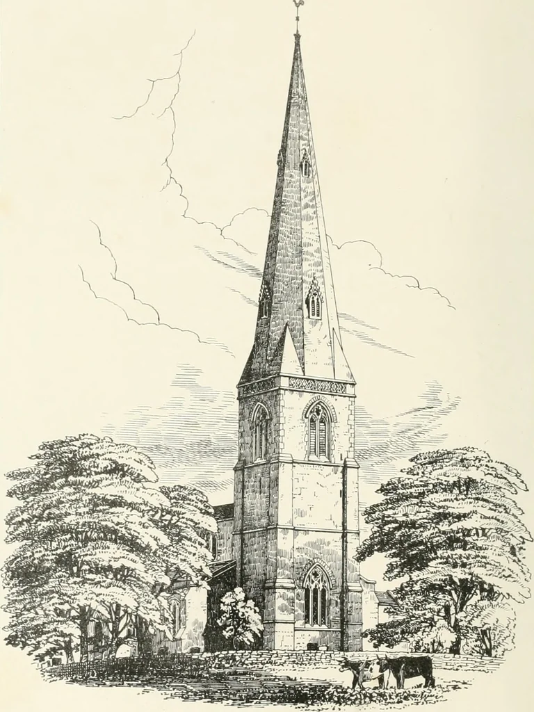 An illustration from Parish churches; being perspective views of English ecclesiastical structures: accompanied by plans drawn to a uniform scale, and letter-press descriptions, 1851, leaf 51
