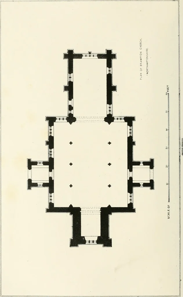 An illustration from Parish churches; being perspective views of English ecclesiastical structures: accompanied by plans drawn to a uniform scale, and letter-press descriptions, 1851, leaf 53