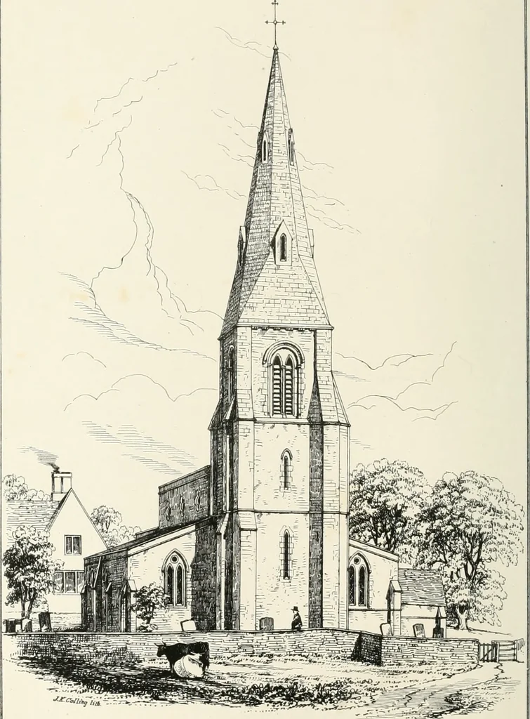 An illustration from Parish churches; being perspective views of English ecclesiastical structures: accompanied by plans drawn to a uniform scale, and letter-press descriptions, 1851, leaf 57