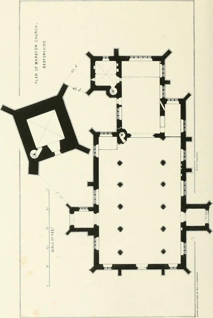 An illustration from Parish churches; being perspective views of English ecclesiastical structures: accompanied by plans drawn to a uniform scale, and letter-press descriptions, 1851, leaf 107