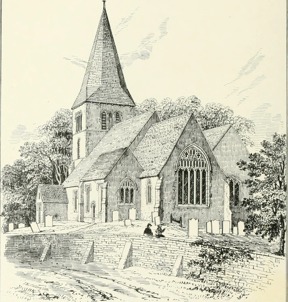 An illustration from Parish churches; being perspective views of English ecclesiastical structures: accompanied by plans drawn to a uniform scale, and letter-press descriptions, 1851, leaf 135