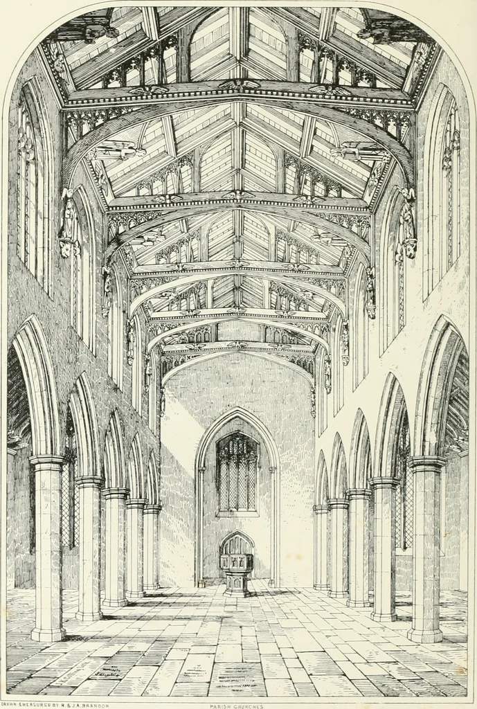 An illustration from Parish churches; being perspective views of English ecclesiastical structures: accompanied by plans drawn to a uniform scale, and letter-press descriptions, 1851, leaf 159