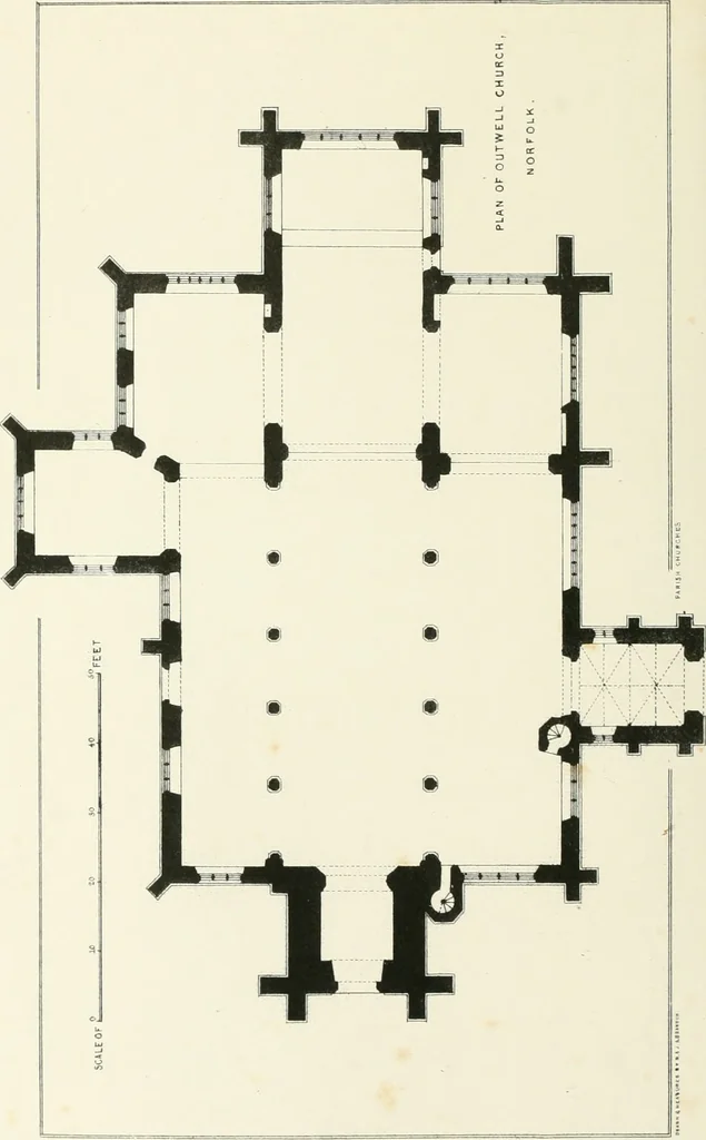 An illustration from Parish churches; being perspective views of English ecclesiastical structures: accompanied by plans drawn to a uniform scale, and letter-press descriptions, 1851, leaf 161
