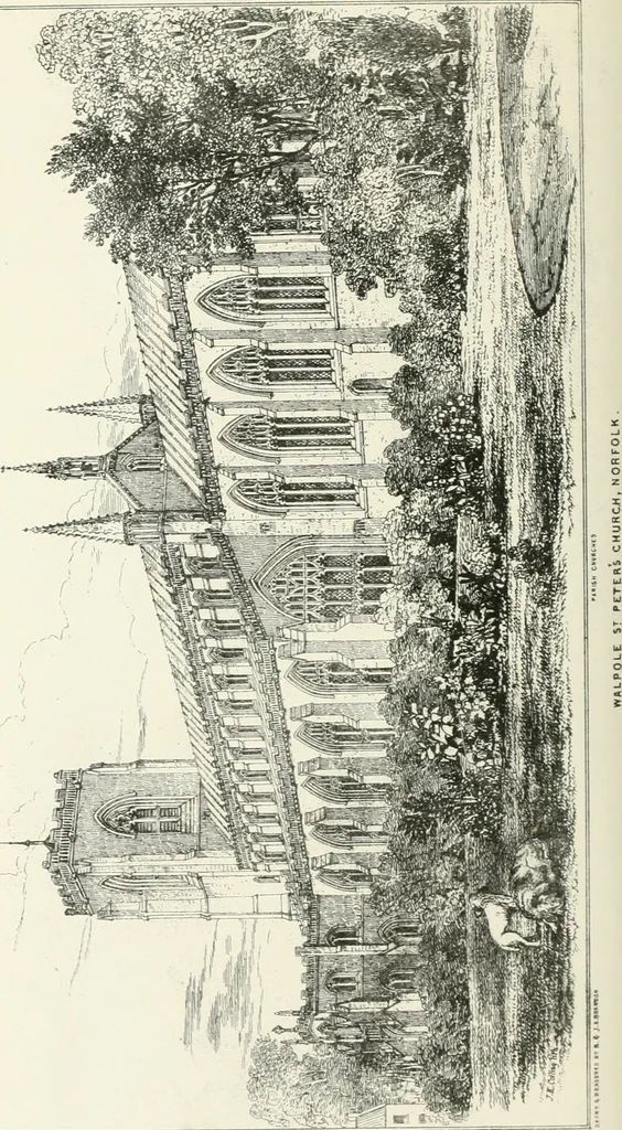 An illustration from Parish churches; being perspective views of English ecclesiastical structures: accompanied by plans drawn to a uniform scale, and letter-press descriptions, 1851, leaf 165