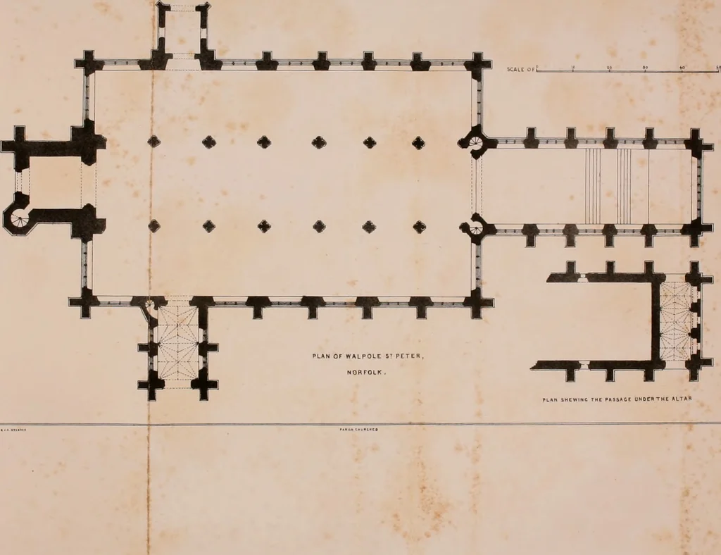 An illustration from Parish churches; being perspective views of English ecclesiastical structures: accompanied by plans drawn to a uniform scale, and letter-press descriptions, 1851, leaf 171