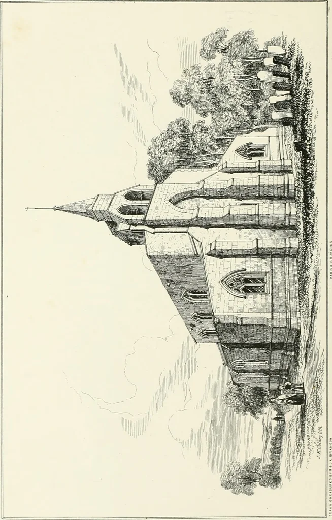 An illustration from Parish churches; being perspective views of English ecclesiastical structures: accompanied by plans drawn to a uniform scale, and letter-press descriptions, 1851, leaf 183