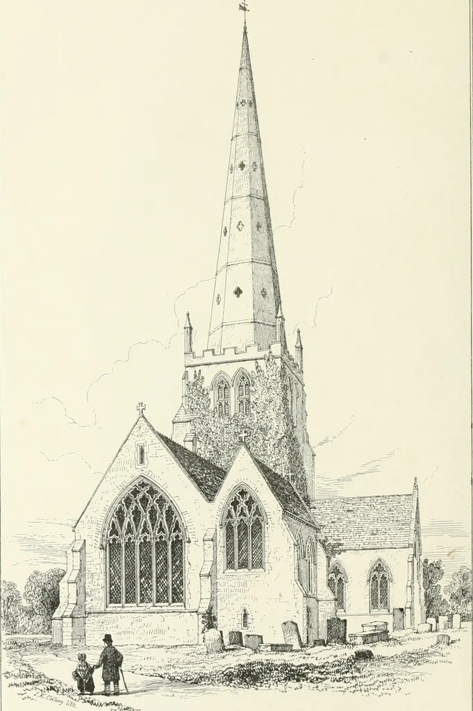 An illustration from Parish churches; being perspective views of English ecclesiastical structures: accompanied by plans drawn to a uniform scale, and letter-press descriptions, 1851, leaf 197