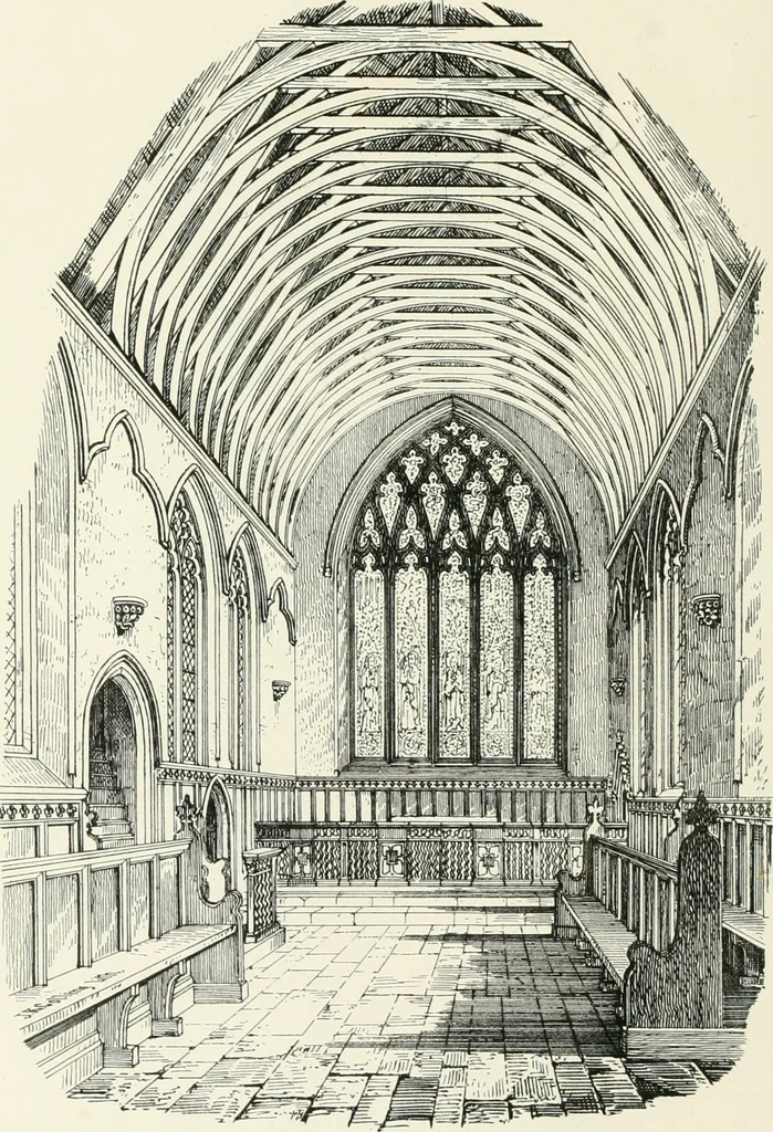 An illustration from Parish churches; being perspective views of English ecclesiastical structures: accompanied by plans drawn to a uniform scale, and letter-press descriptions, 1851, leaf 199