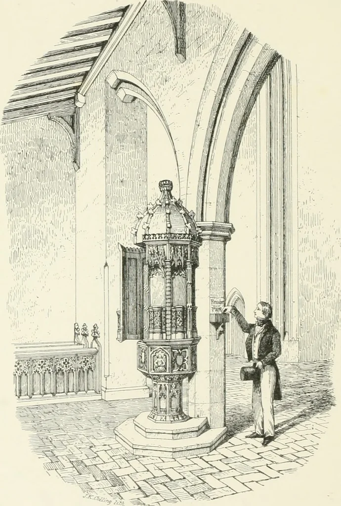 An illustration from Parish churches; being perspective views of English ecclesiastical structures: accompanied by plans drawn to a uniform scale, and letter-press descriptions, 1851, leaf 223