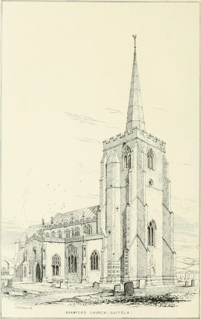An illustration from Parish churches; being perspective views of English ecclesiastical structures: accompanied by plans drawn to a uniform scale, and letter-press descriptions, 1851, leaf 225