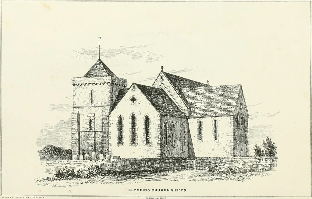 An illustration from Parish churches; being perspective views of English ecclesiastical structures: accompanied by plans drawn to a uniform scale, and letter-press descriptions, 1851, leaf 45