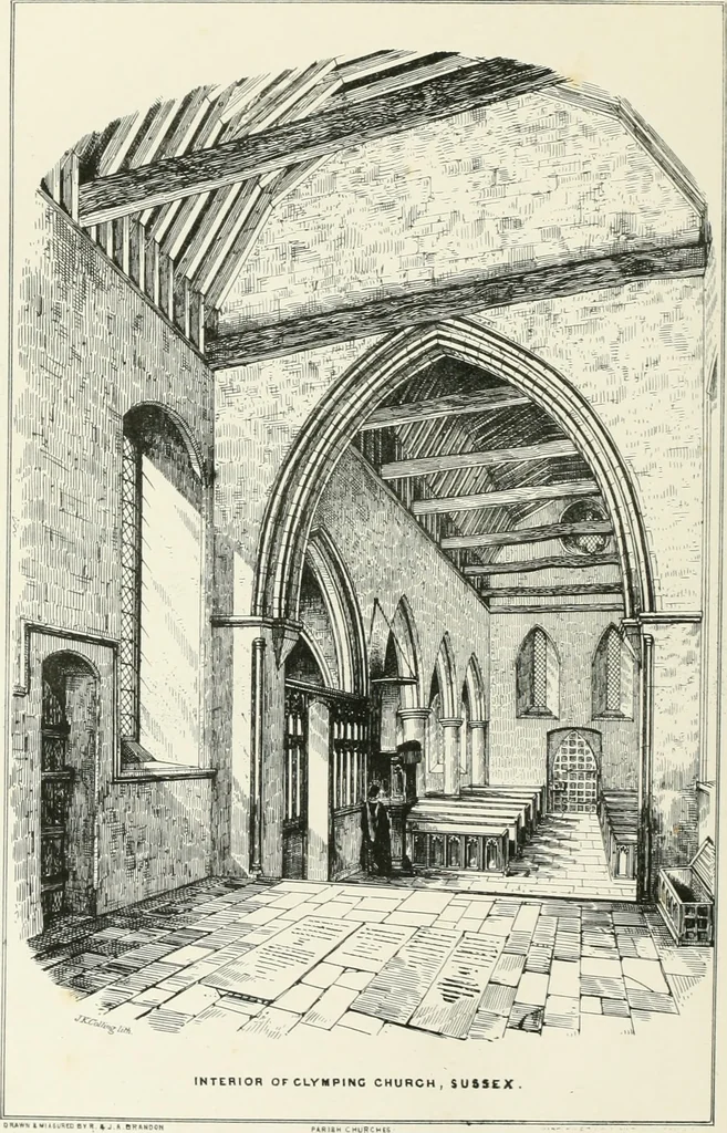An illustration from Parish churches; being perspective views of English ecclesiastical structures: accompanied by plans drawn to a uniform scale, and letter-press descriptions, 1851, leaf 47