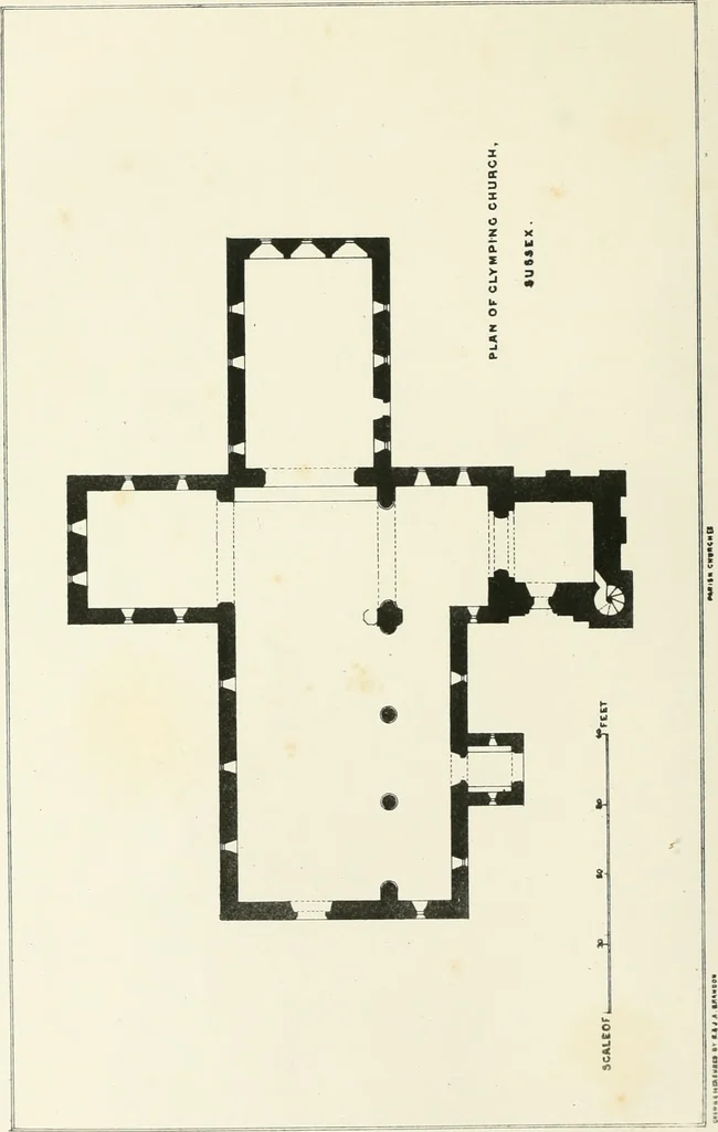 An illustration from Parish churches; being perspective views of English ecclesiastical structures: accompanied by plans drawn to a uniform scale, and letter-press descriptions, 1851, leaf 49
