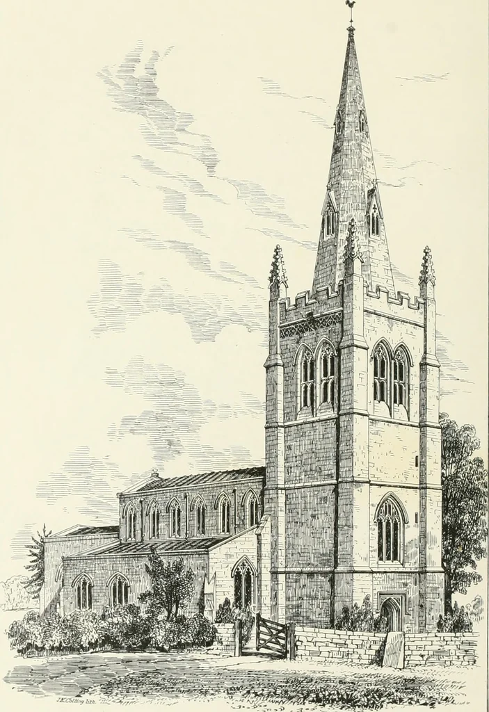 An illustration from Parish churches; being perspective views of English ecclesiastical structures: accompanied by plans drawn to a uniform scale, and letter-press descriptions, 1851, leaf 69