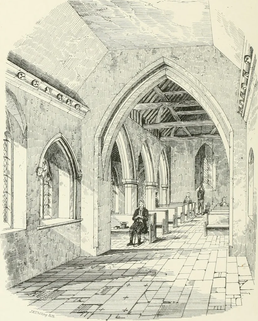 An illustration from Parish churches; being perspective views of English ecclesiastical structures: accompanied by plans drawn to a uniform scale, and letter-press descriptions, 1851, leaf 87