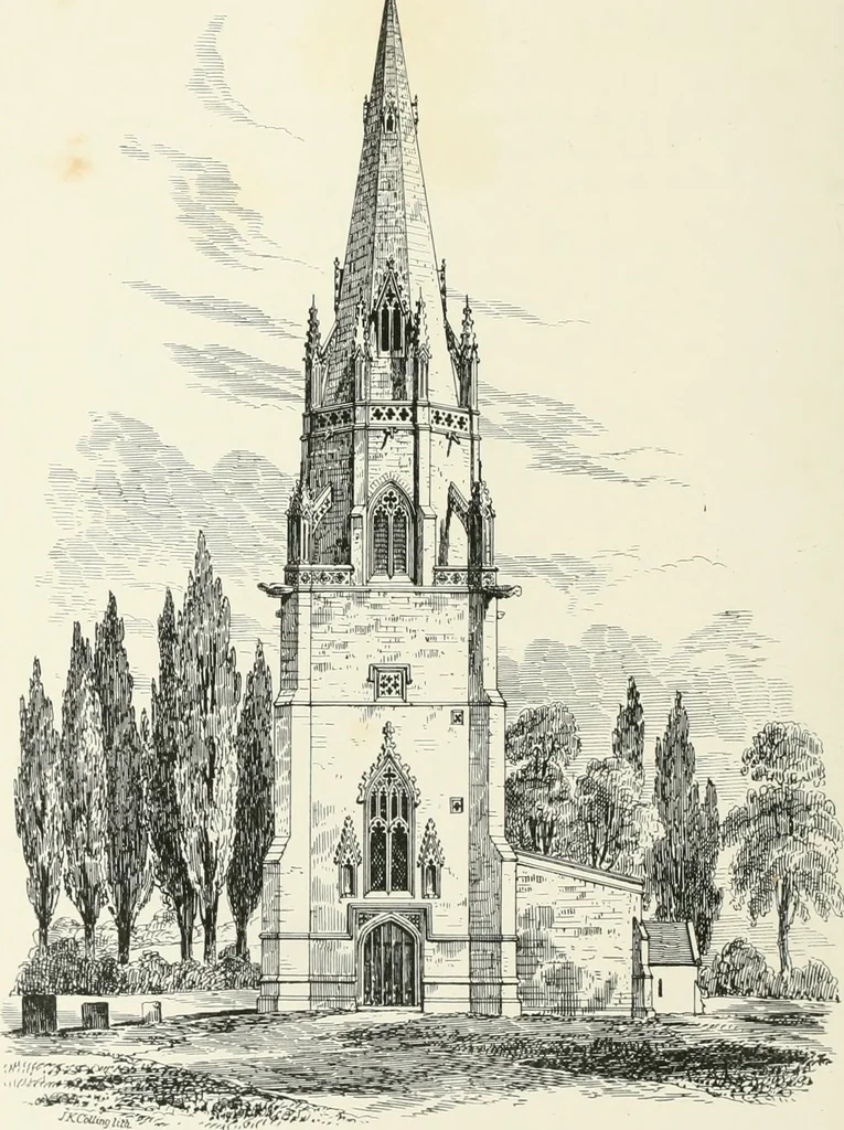 An illustration from Parish churches; being perspective views of English ecclesiastical structures: accompanied by plans drawn to a uniform scale, and letter-press descriptions, 1851, leaf 93