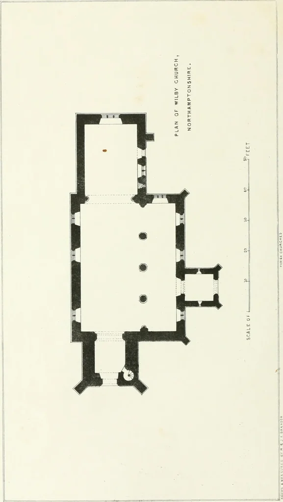 An illustration from Parish churches; being perspective views of English ecclesiastical structures: accompanied by plans drawn to a uniform scale, and letter-press descriptions, 1851, leaf 95