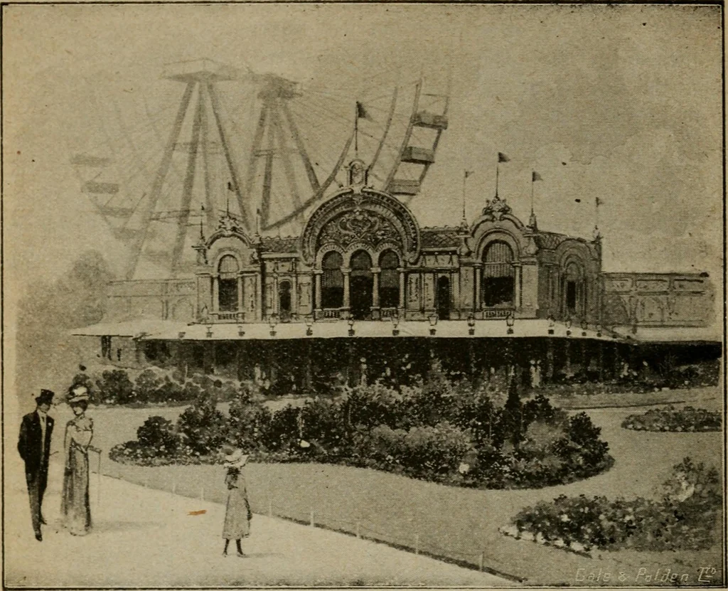 An illustration from Paris in London : 1902, Earl's Court : official guide and catalogue : director general Imre Kiralfy, 1902, leaf 61