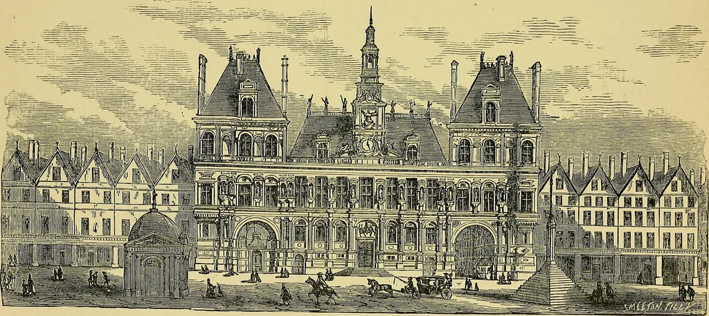 An illustration from Paris in old and present times, 1885, leaf 210