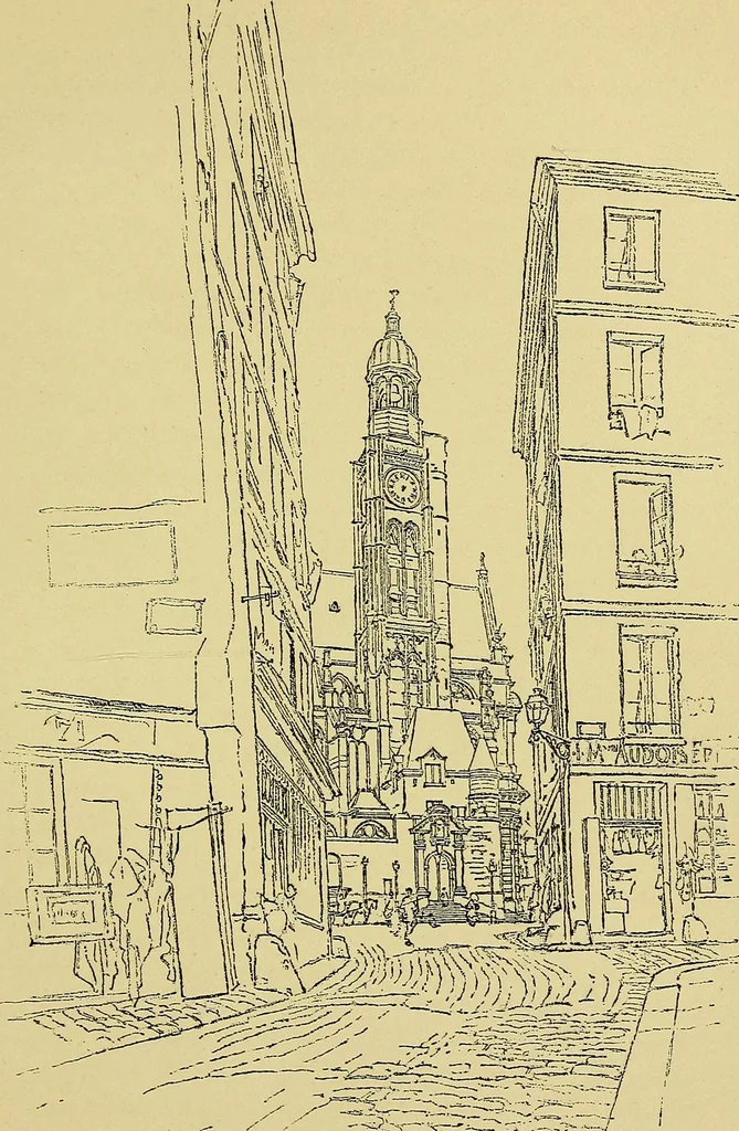 An illustration from Paris in old and present times, 1885, leaf 250