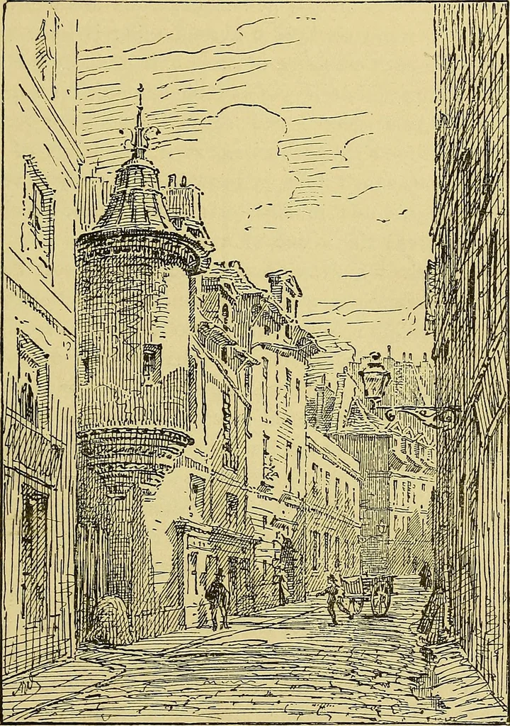 An illustration from Paris in old and present times, 1885, leaf 28
