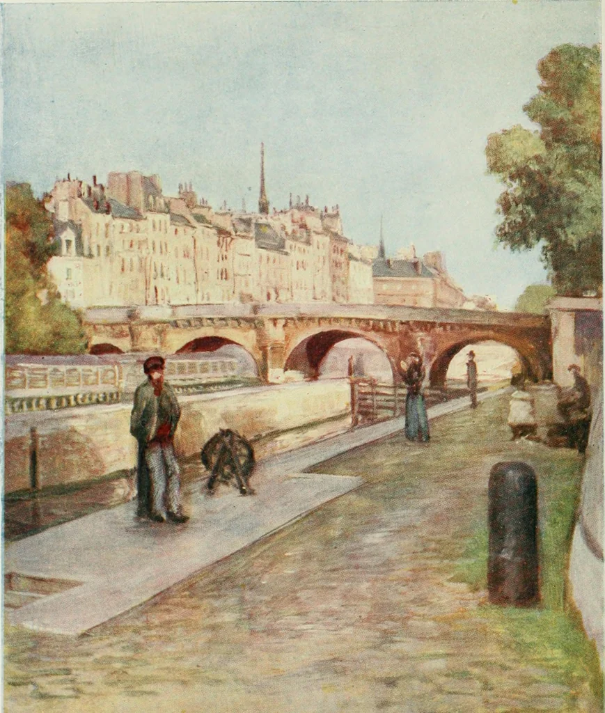 An illustration from Paris and its story, by T. Okey; illustrated by Katherine Kimball & O. F. M. Ward, 1904, leaf 169