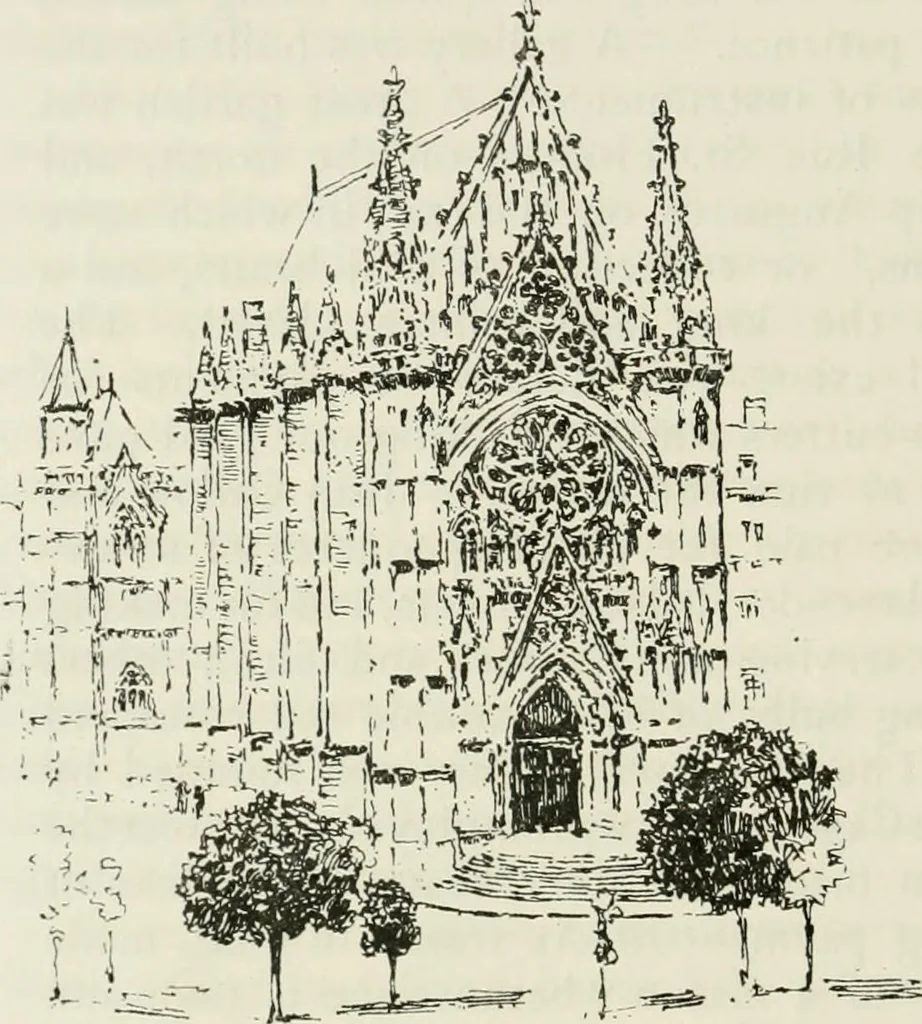 An illustration from Paris and its story, by T. Okey; illustrated by Katherine Kimball & O. F. M. Ward, 1904, leaf 185