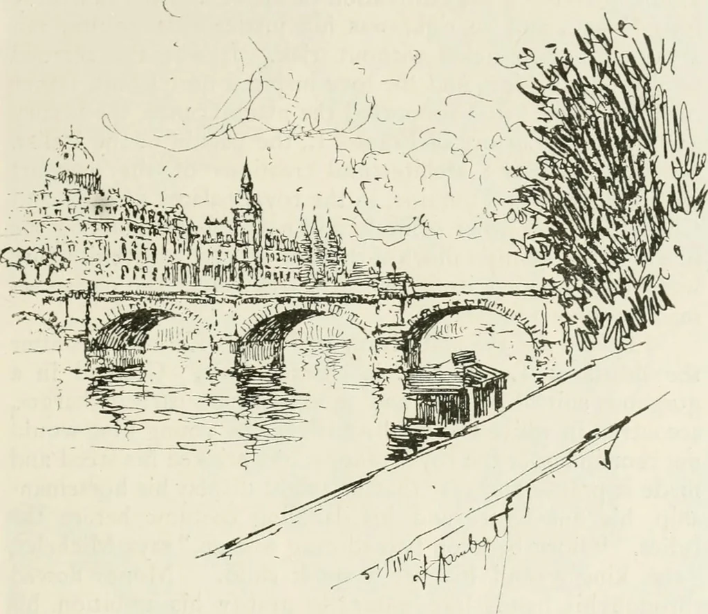 An illustration from Paris and its story, by T. Okey; illustrated by Katherine Kimball & O. F. M. Ward, 1904, leaf 222
