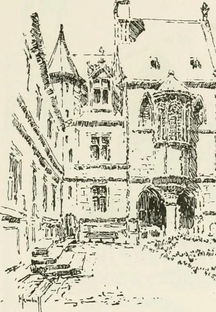 An illustration from Paris and its story, by T. Okey; illustrated by Katherine Kimball & O. F. M. Ward, 1904, leaf 226